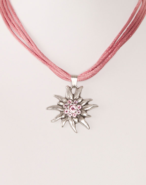 "Edelweiß" necklace antique pink - Bild vergrößern