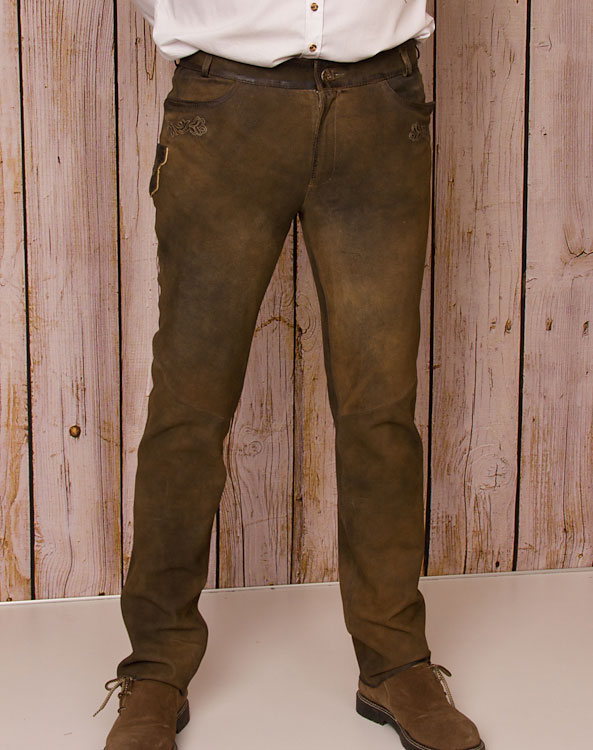 "Haibach" leather trousers - Bild vergrößern