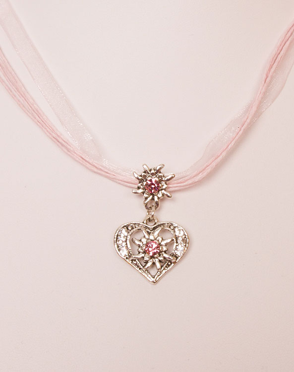 "Herzchen" Halskette rosa - Bild vergrößern