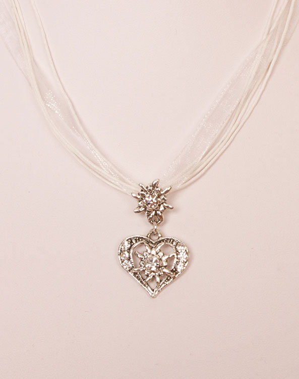 "Herzchen" necklace white - Bild vergrößern