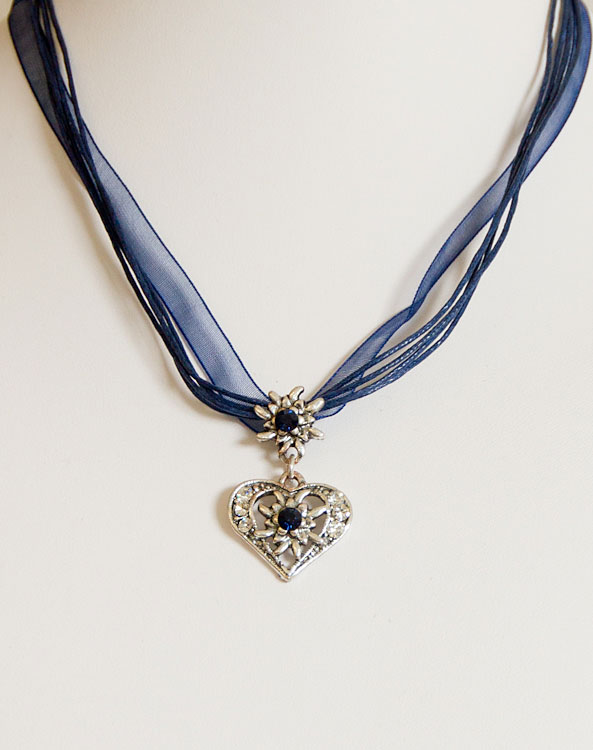 "Herzchen" necklace dark blue - Bild vergrößern