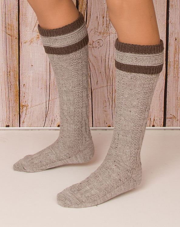 knee-length socks grey - Bild vergrößern