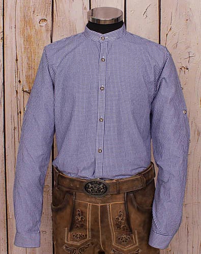 "Koblenz" Trachtenhemd mit Stehkragen - Bild vergrößern