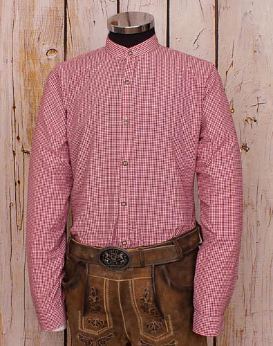 "Neufahrn" Trachtenhemd mit Stehkragen - Bild vergrößern