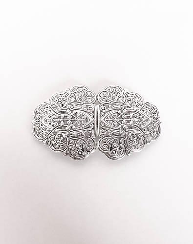 "Schürzenschließe" silber oval - Bild vergrößern